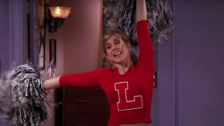 Rachel dressed as a cheerleader in "Friends"