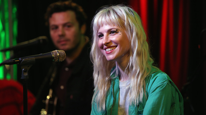 Hayley Williams performing with her band Paramore