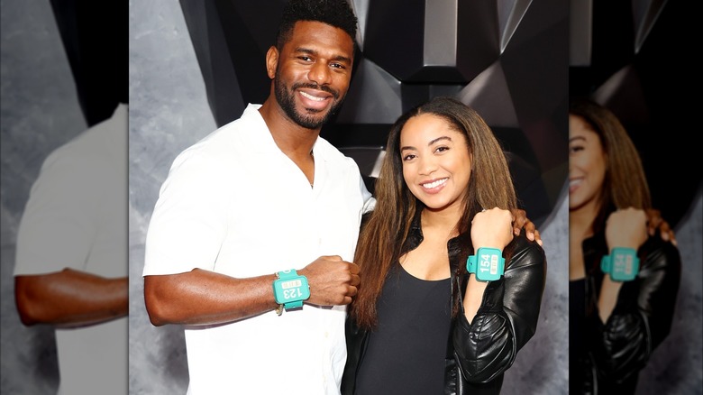 Brett and Tiffany Brown show off their watches