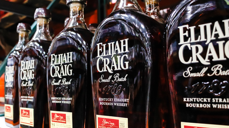 Elijah Craig bourbon bottles