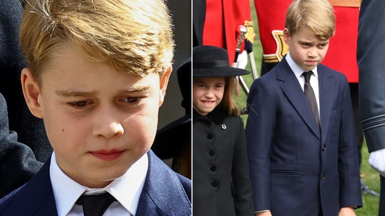 Prince George at the Queen's funeral