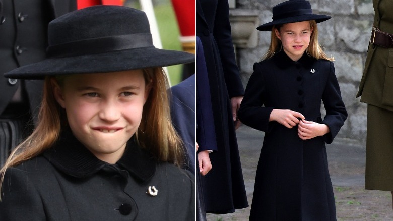 Princess Charlotte at the Queen's funeral