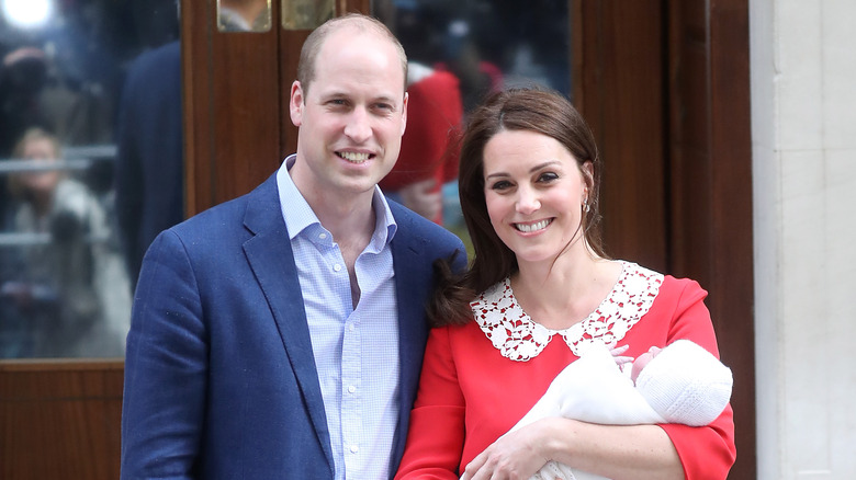 William and Kate with newborn Louis 