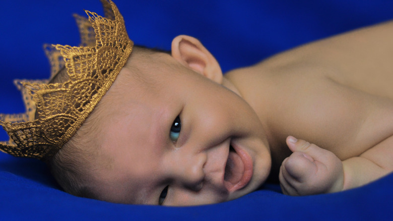 little boy with a crown