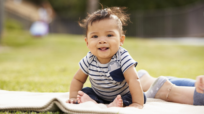 Baby laughing