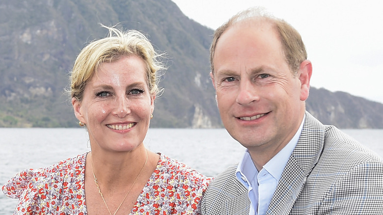 Prince Edward and Sophie smile