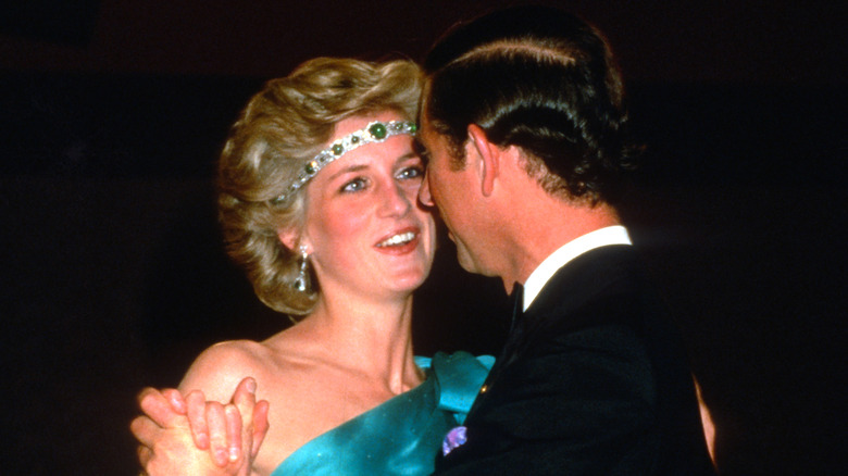 Princess Diana and Prince Charles dancing 