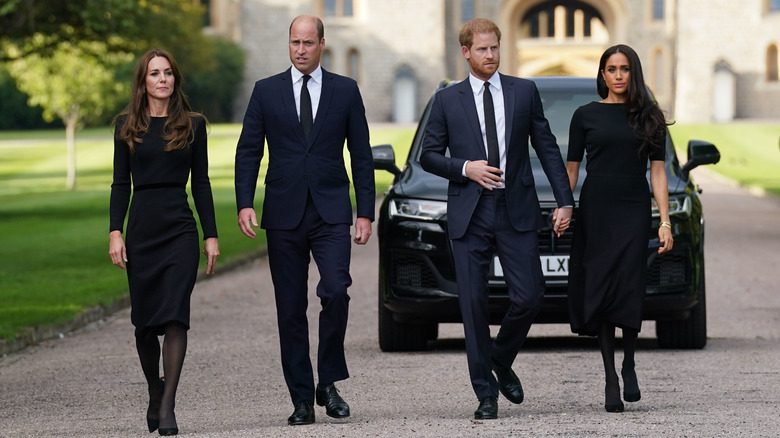 Duke and Duchess of Windsor and Sussex walking