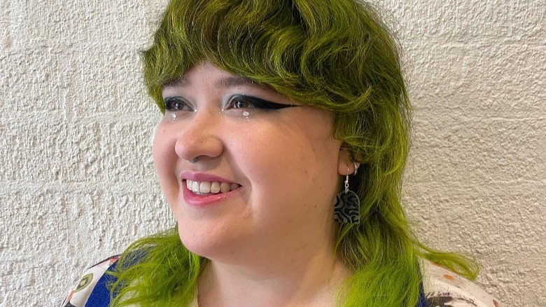 green mullet hairstyle