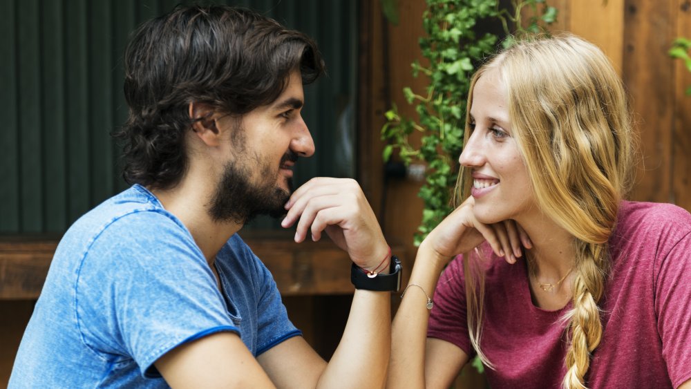 couple staring at each other