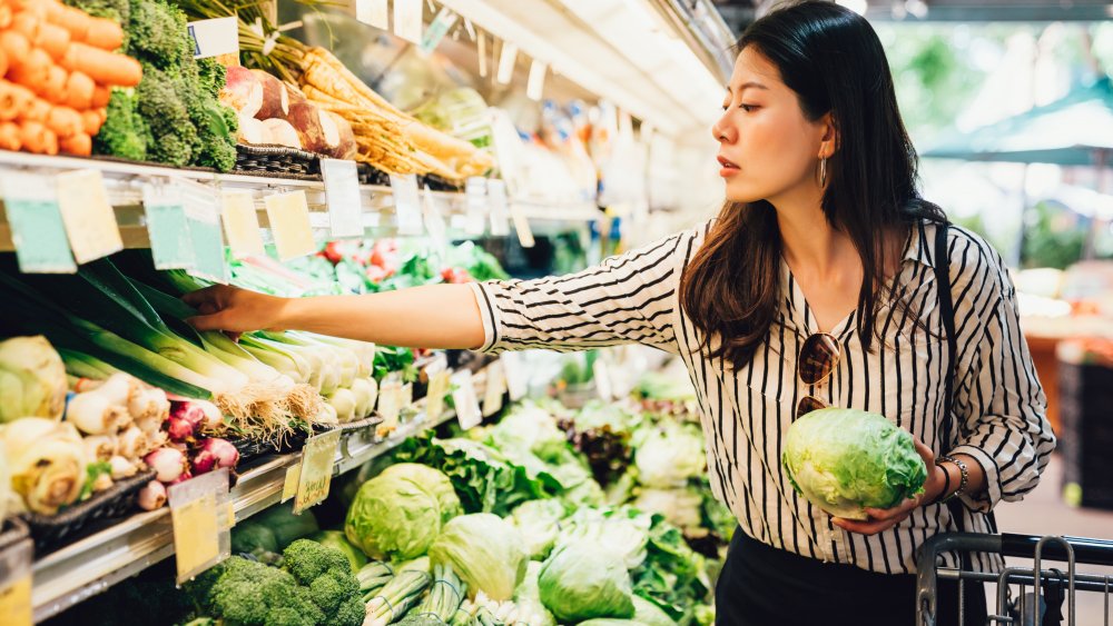 Woman in grocery store