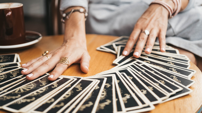 Tarot card reading spreading tarot cards