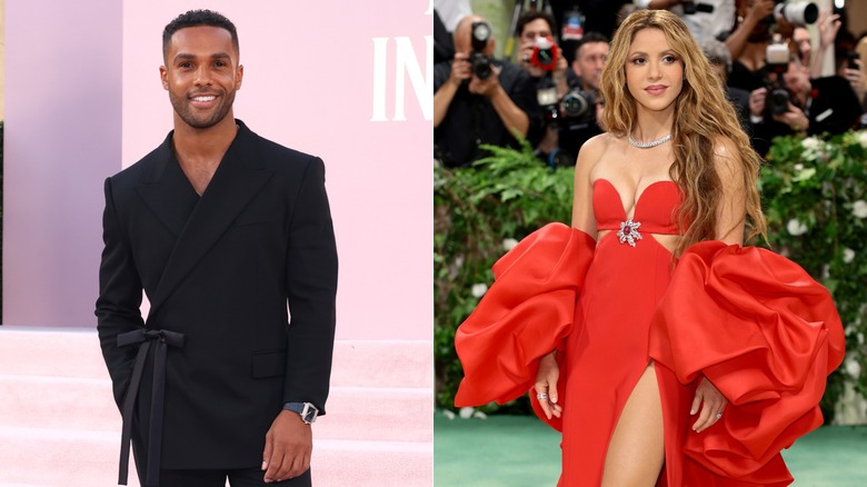 Lucien Laviscount (L) and Shakira (R)