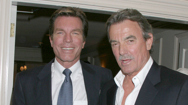 Peter Bergman and Eric Braeden smiling