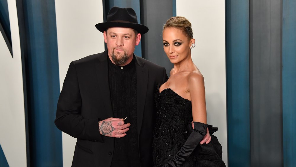 Joel Madden and Nicole Richie arrive at the 2020 Vanity Fair Oscar Party hosted by Radhika Jones at Wallis Annenberg Center for the Performing Arts on February 09, 2020 in Beverly Hills, California. 