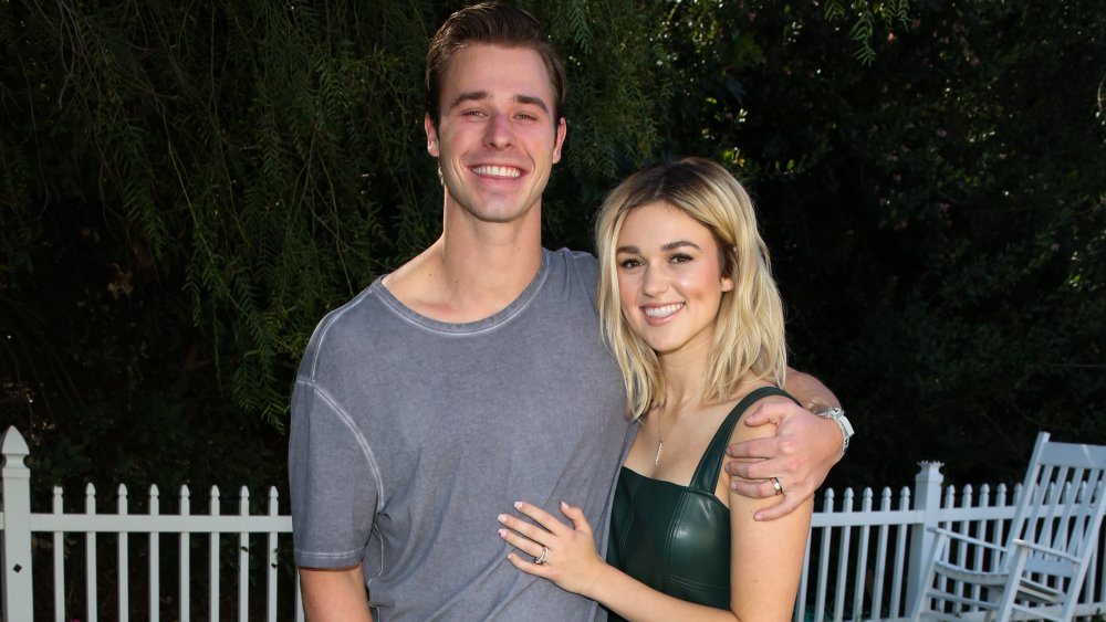ctress Sadie Robertson (R) and her Husband Christian Huff (L) visit Hallmark Channel's "Home & Family" at Universal Studios Hollywood on February 26, 2020 in Universal City, California.