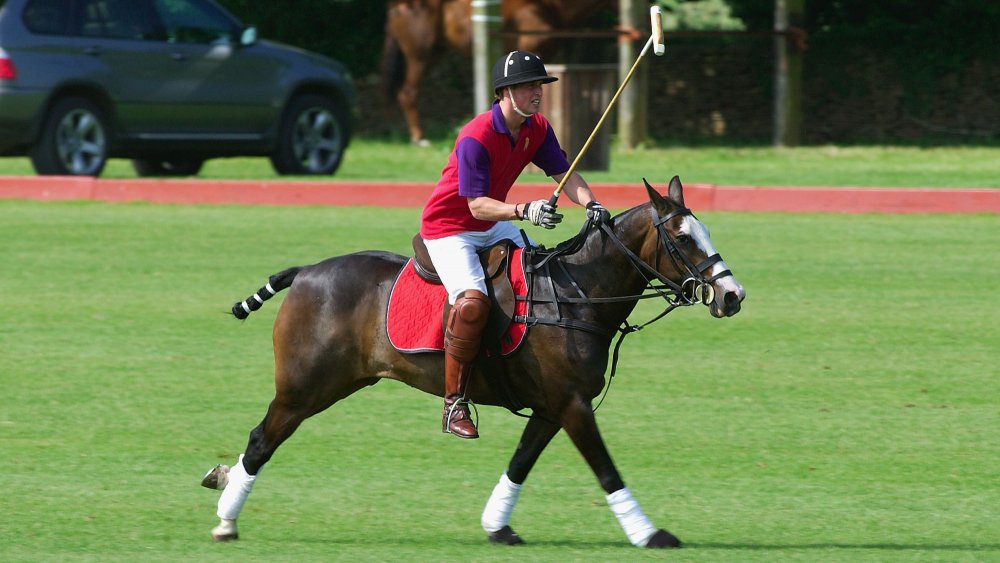 Prince William playing polo in 2005