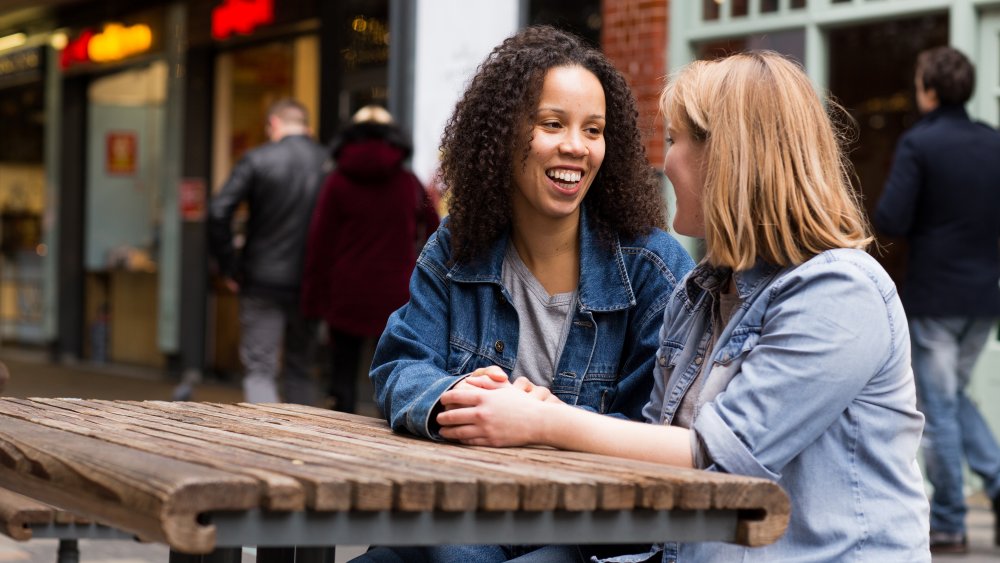 Two women on a date