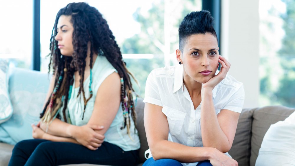 Two women struggling with their relationship