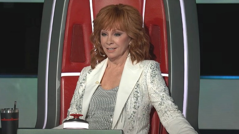 Reba McEntire in sparkly white blazer