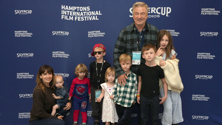 Alec and Hilaria Baldwin with their children