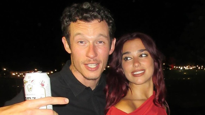 Callum Turner with Dua Lipa