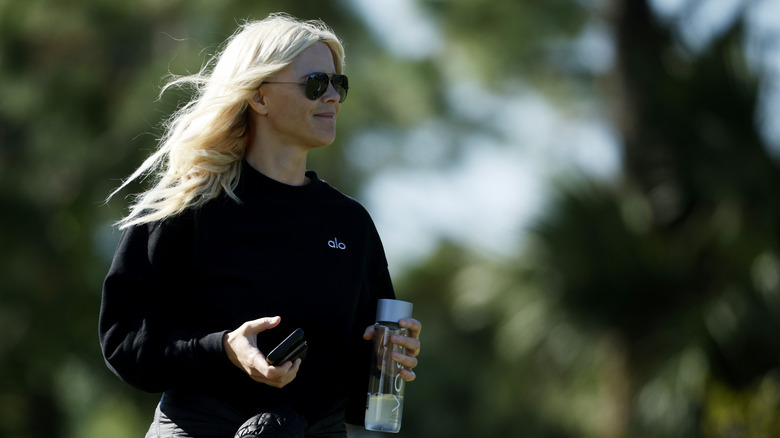 Elin Nordegren watches son Charlie Woods play golf in 2024