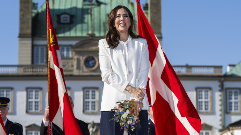 Queen Mary smiling