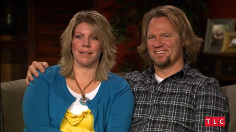 Meri Brown and Kody Brown sit together during a "Sister Wives" confessional