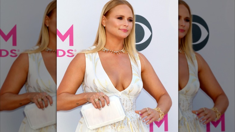 Miranda Lambert wears white on the red carpet in Las Vegas