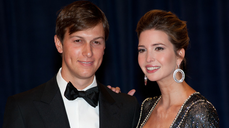 Jared Kushner and Ivanka Trump posing