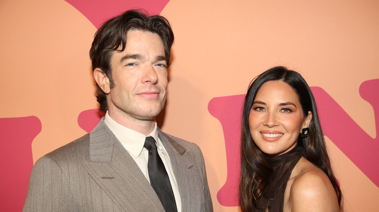 olivia munn and john mulaney smiling