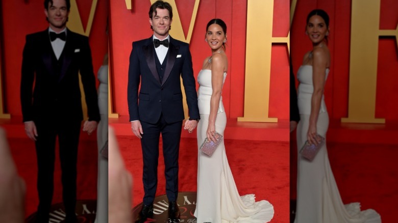 olivia munn and john mulaney vanity fair oscar party