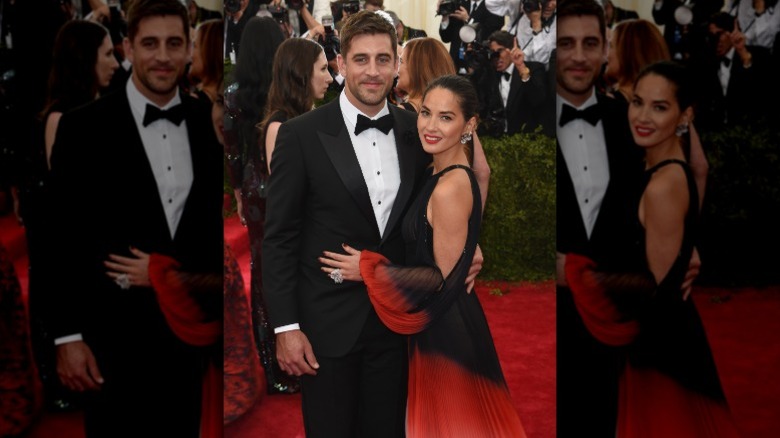 olivia munn and aaron rodgers at the met gala