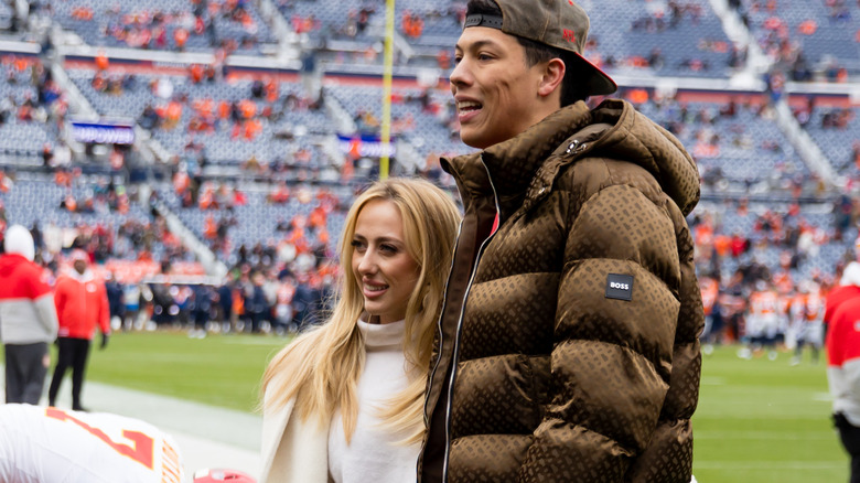 Brittany and Jackson Mahomes smiling