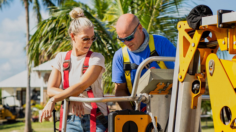 Bryan and Sarah Baeumler during construction