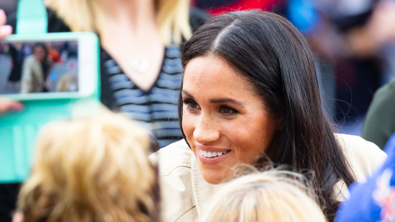 Meghan Markle greeting fans