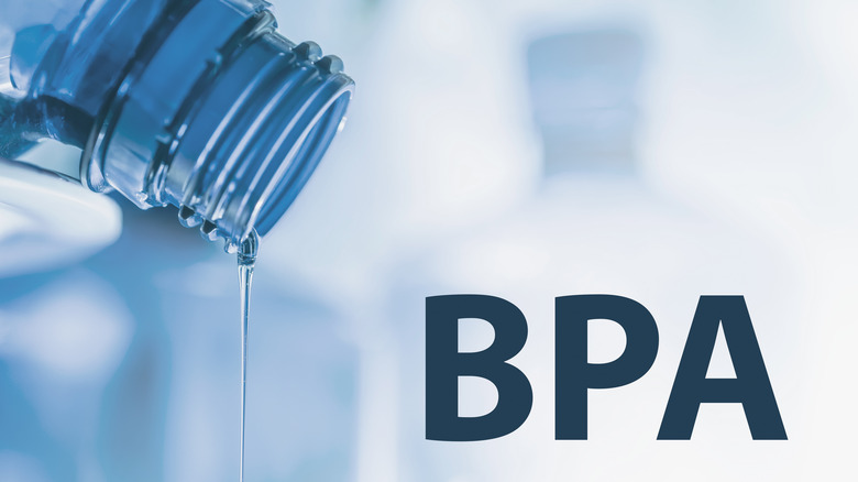 BPA written beside a bottle of dripping liquid