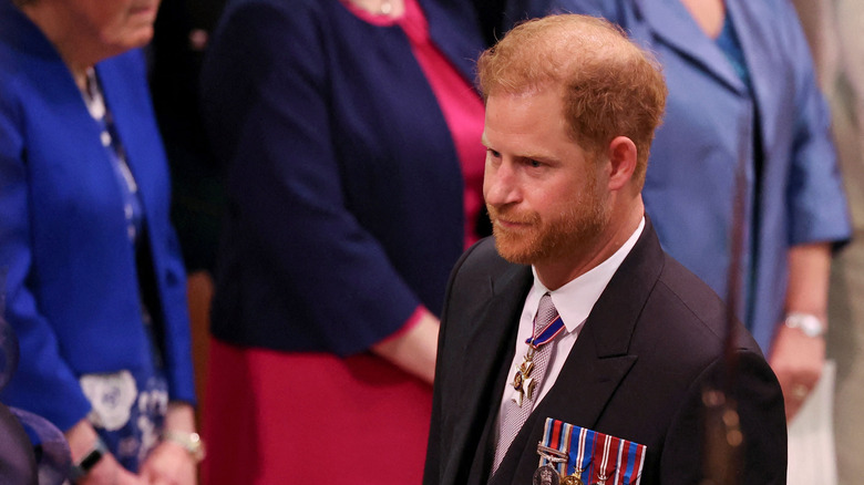 Prince Harry looking nervous