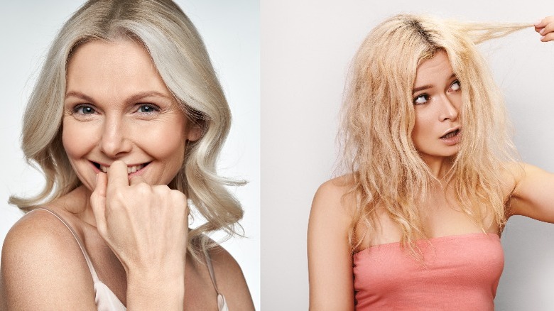 Bleached hair can age you