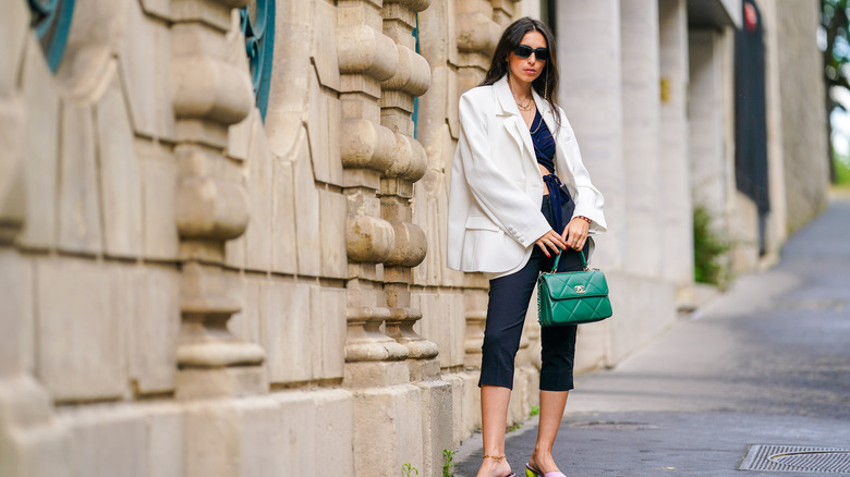 Woman in capri pants