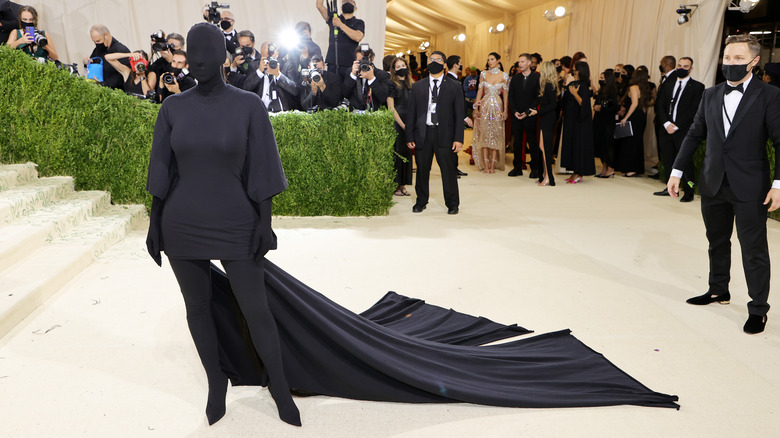 Kim Kardashian in all black at Met Gala