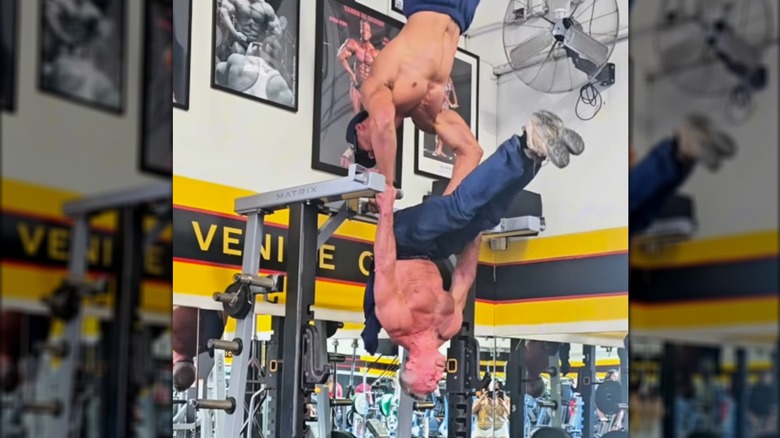 RFK Jr. hanging upside down in gym