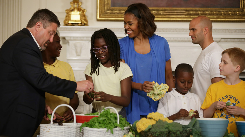 Michelle Obama at a White House healthy food event