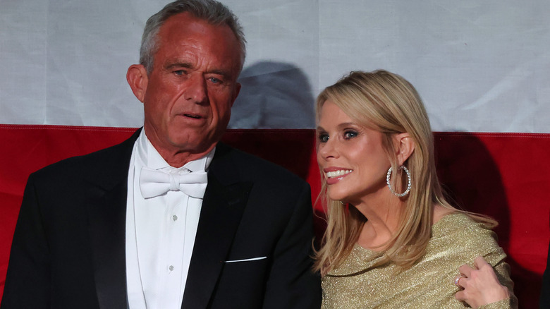 RFK Jr. posing for a photograph with Cheryl Hines