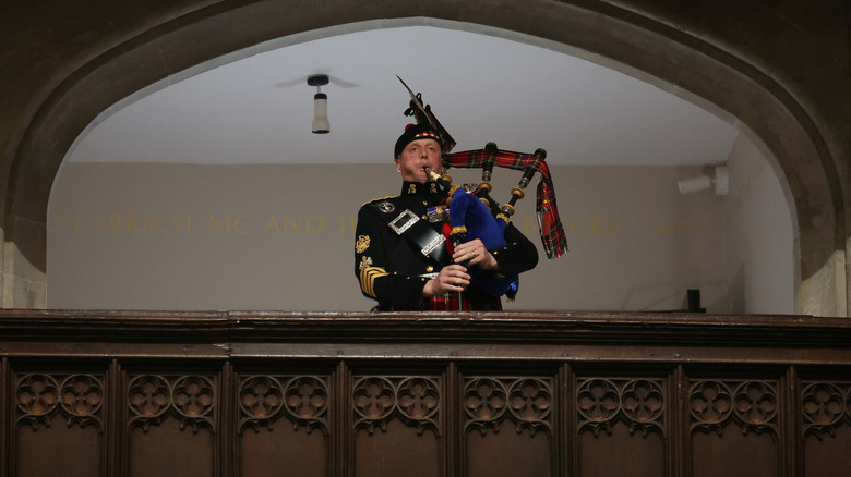 Royal piper playing