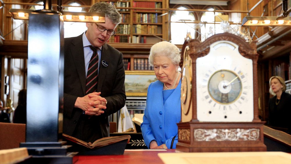 Analog clock at Queen Elizabeth II's Windsor Castle