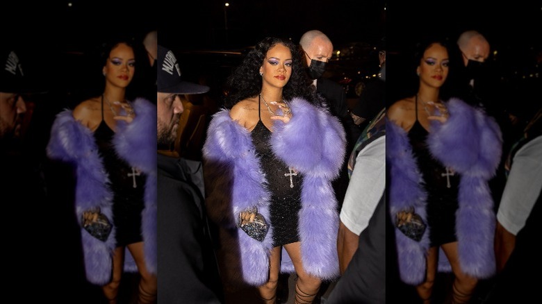 Rihanna attends Milan Fashion Week