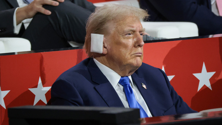 Donald Trump scowling