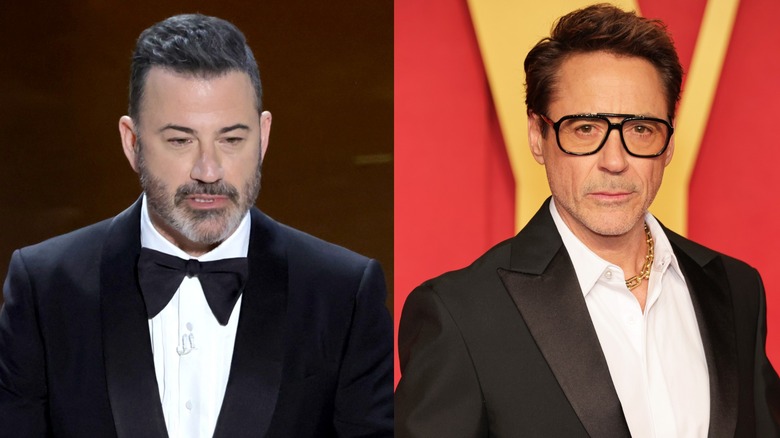 Jimmy Kimmel (L) and Robert Downey Jr. (R)